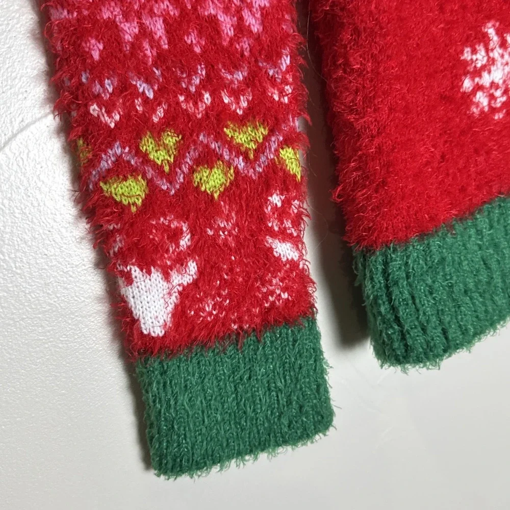 Holiday Time Kids Reindeer Christmas Sweater Size XLarge 14/16 Adult S Soft - Picture 3 of 6